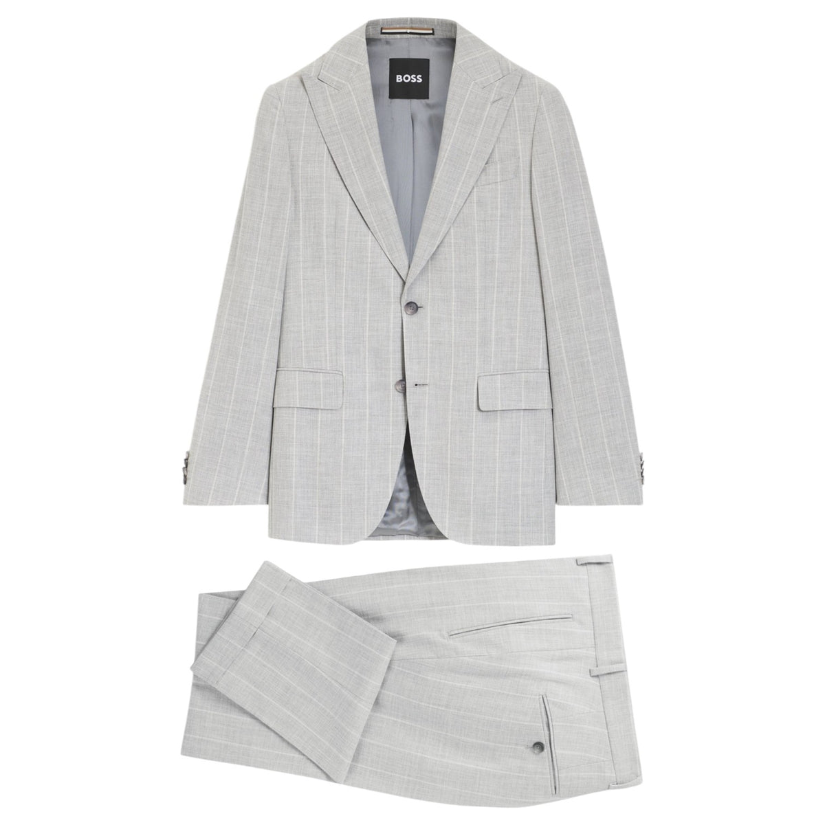 BOSS Two-Piece Slim-Fit Suit In Cotton And Virgin Wool 50561849