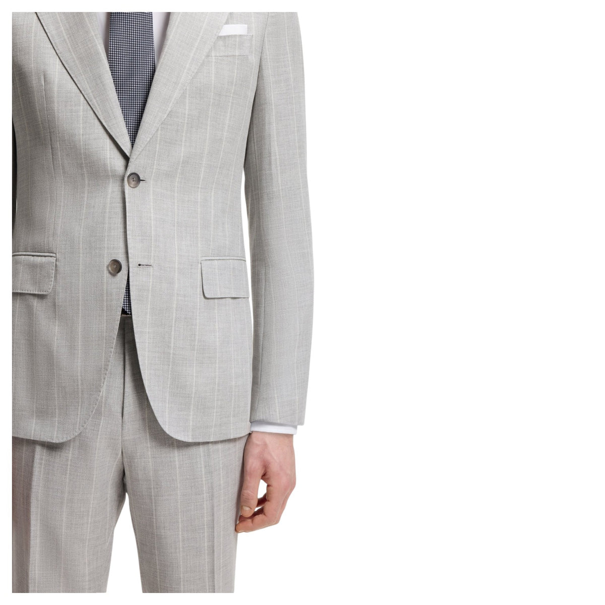 BOSS Two-Piece Slim-Fit Suit In Cotton And Virgin Wool 50561849