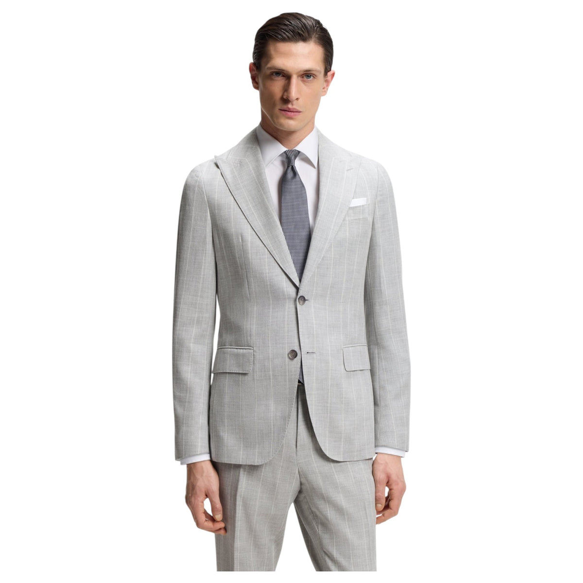 BOSS Two-Piece Slim-Fit Suit In Cotton And Virgin Wool 50561849