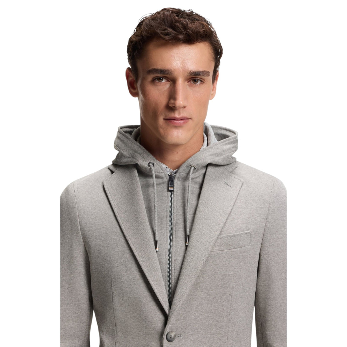 Boss Slim-Fit Blazer With Integrated Hoodie
