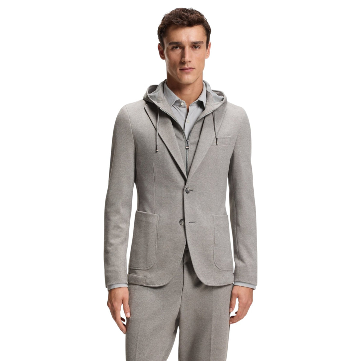 Boss Slim-Fit Blazer With Integrated Hoodie