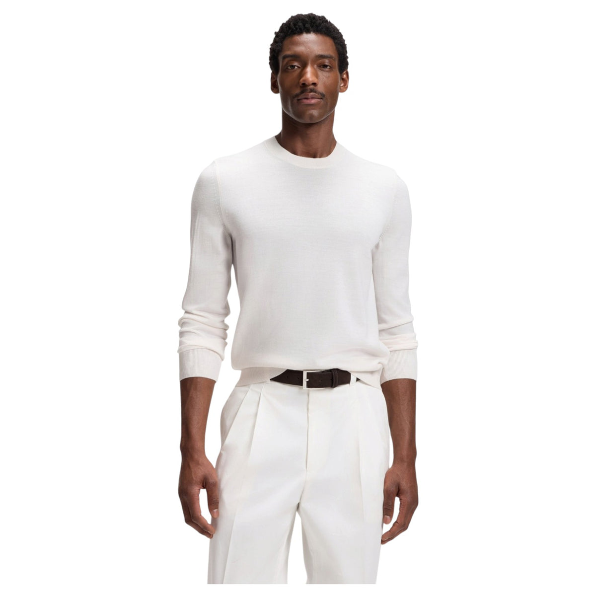 BOSS Regular-Fit Virgin Wool Crew Neck Sweater