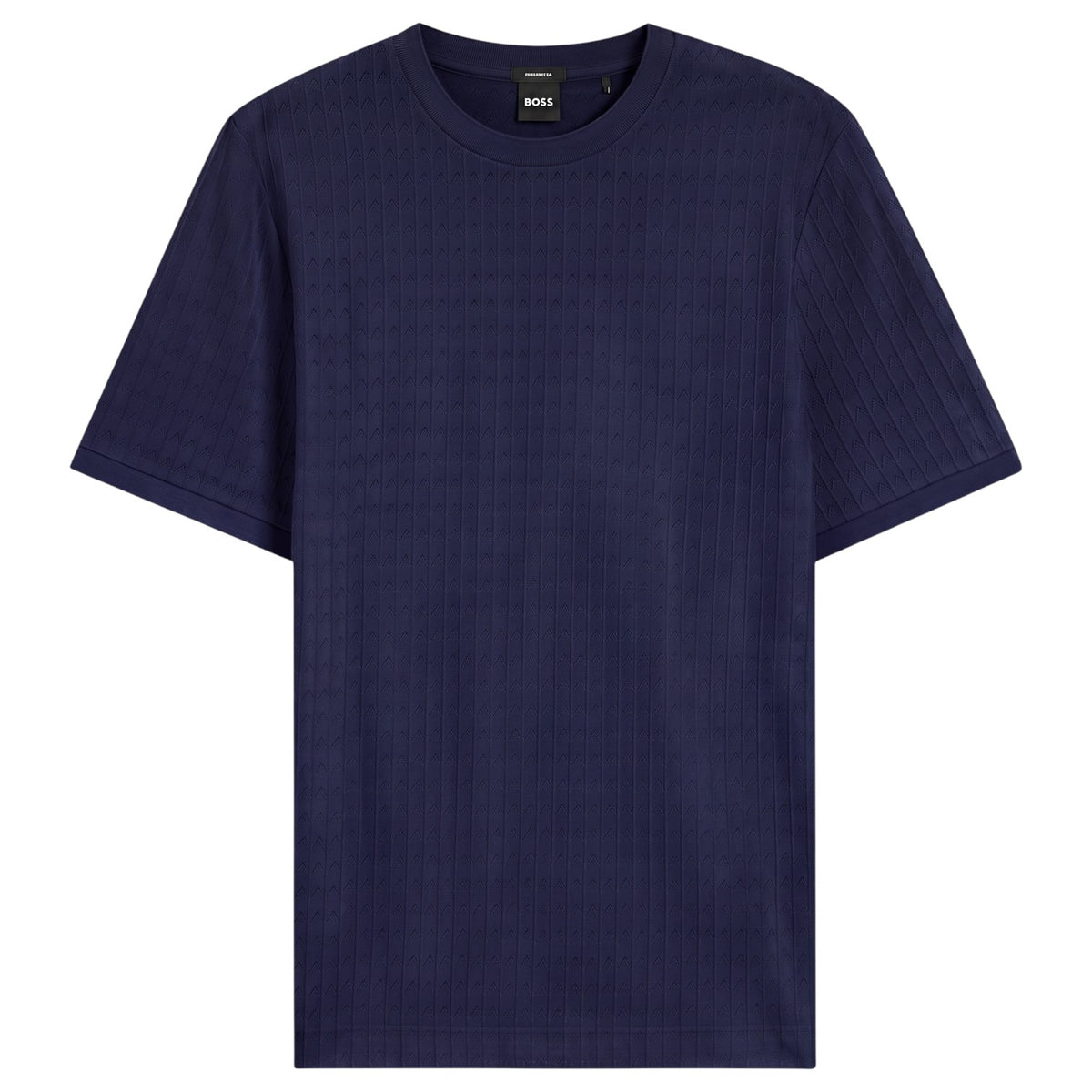 BOSS Mercerized Cotton Round Neck T-Shirt