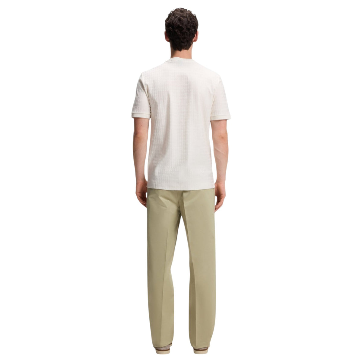 BOSS Mercerized Cotton Round Neck T-Shirt