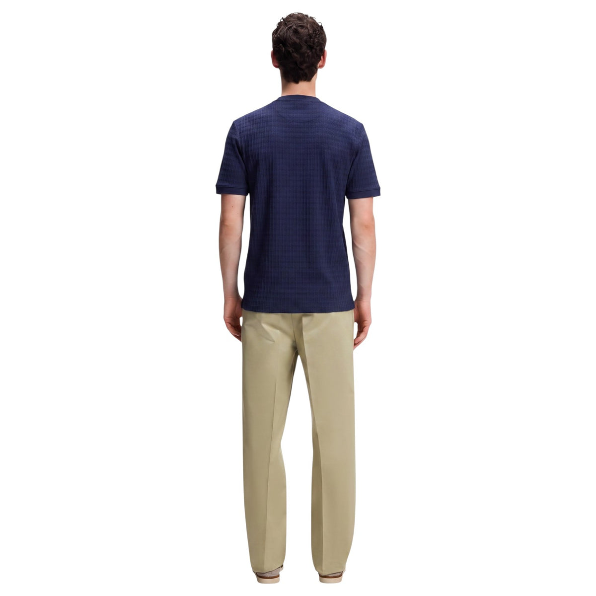 BOSS Mercerized Cotton Round Neck T-Shirt