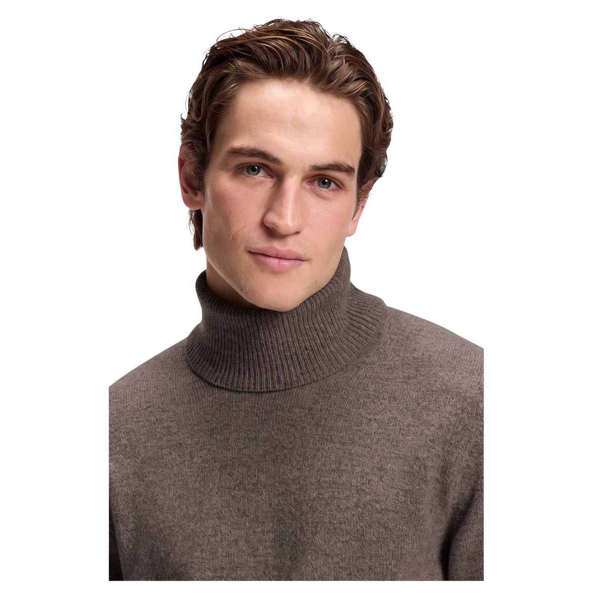 BOSS Men’s Virgin Wool Mouline Knit Rollneck Sweater 50570653