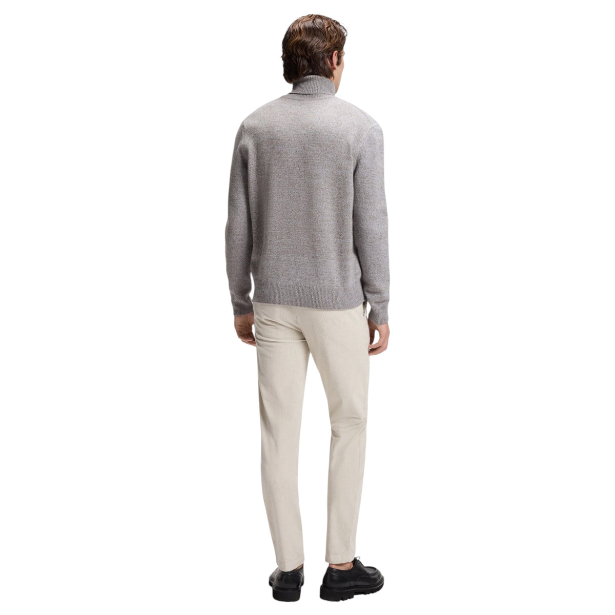 BOSS Men’s Virgin Wool Mouline Knit Rollneck Sweater 50570653