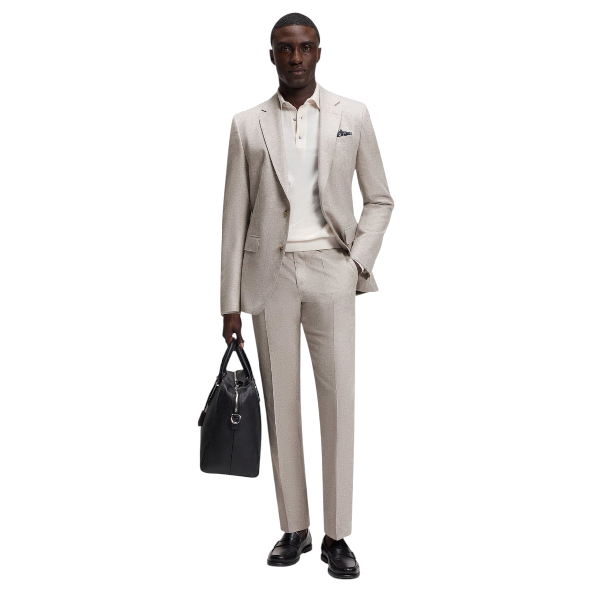 BOSS Men’s Patterned Slim-Fit Suit in Italian Virgin Wool – 50571950