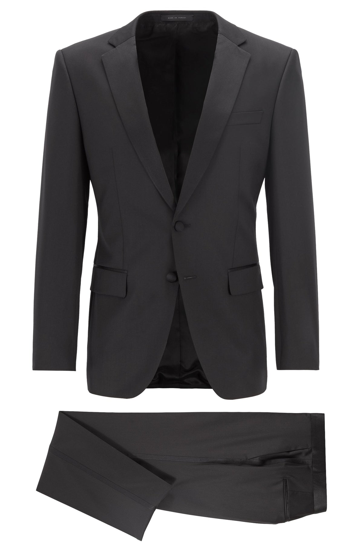 BOSS Slim-Fit Tuxedo in Virgin Wool with Silk Trims-Black 50400489-001
