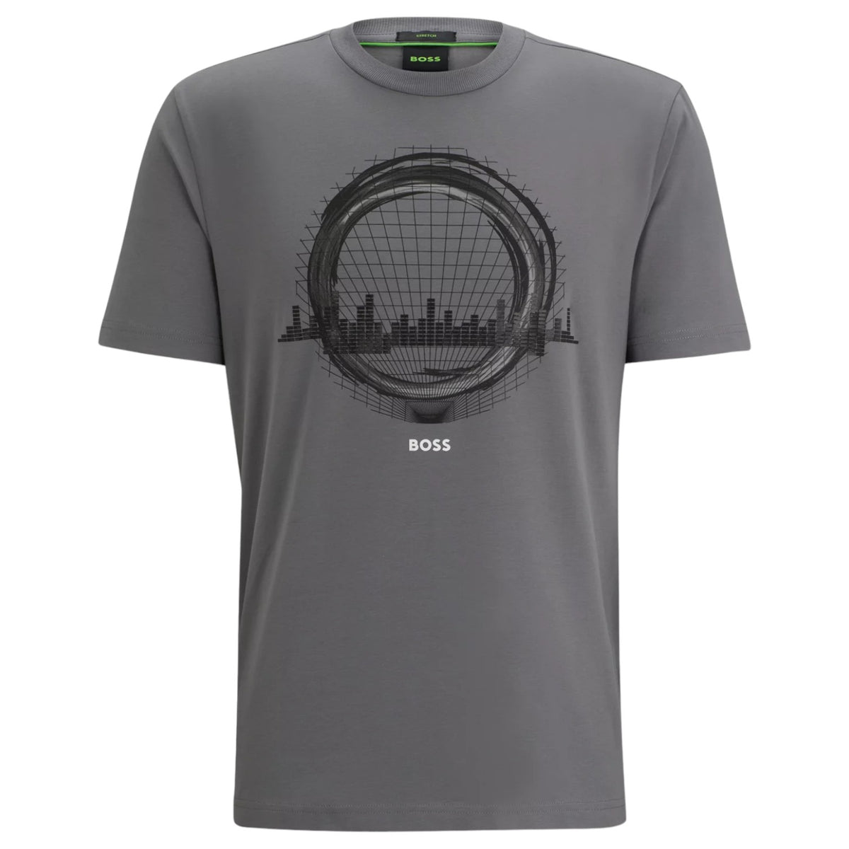 Stretch-Cotton Regular-Fit T-Shirt With Seasonal Artwork In Grey 50506372 036