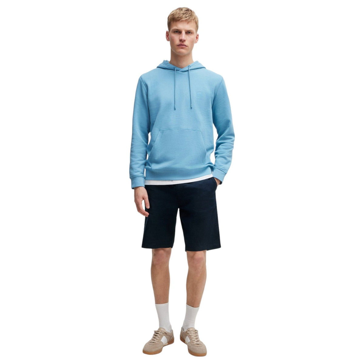 HUGO BOSS Tapered-Fit Shorts In A Linen Blend 50513027 404