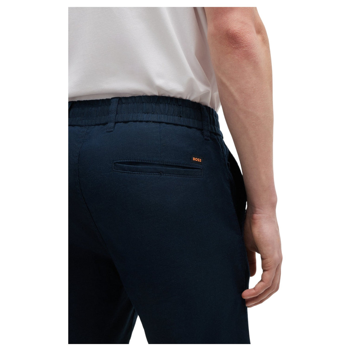 HUGO BOSS Tapered-Fit Shorts In A Linen Blend 50513027 404