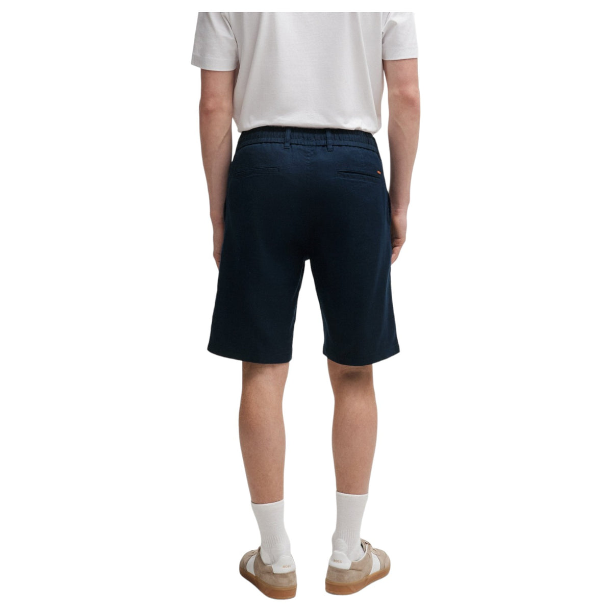 HUGO BOSS Tapered-Fit Shorts In A Linen Blend 50513027 404