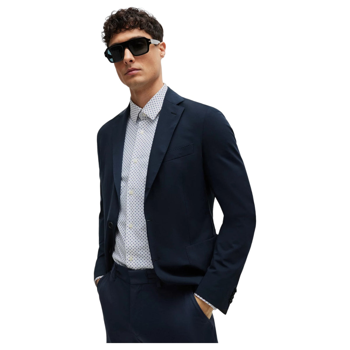Boss Slim-Fit Shirt In Printed Performance-Stretch Material 50513421 100