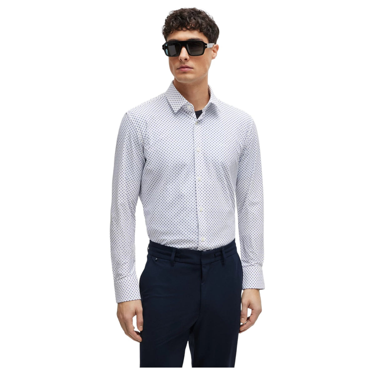 Boss Slim-Fit Shirt In Printed Performance-Stretch Material 50513421 100
