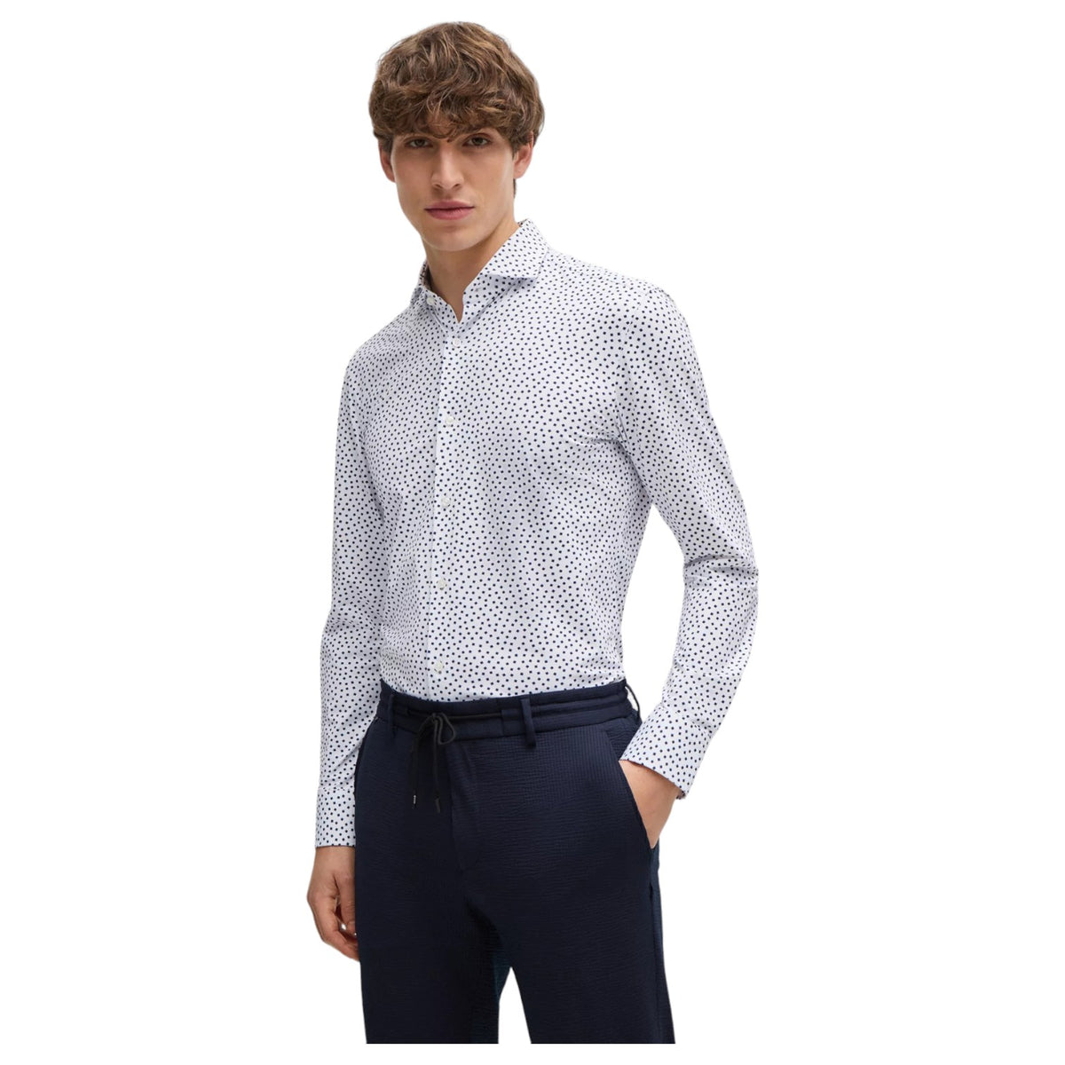 Boss Slim-Fit Shirt In Printed Performance-Stretch Fabric 50513429 120