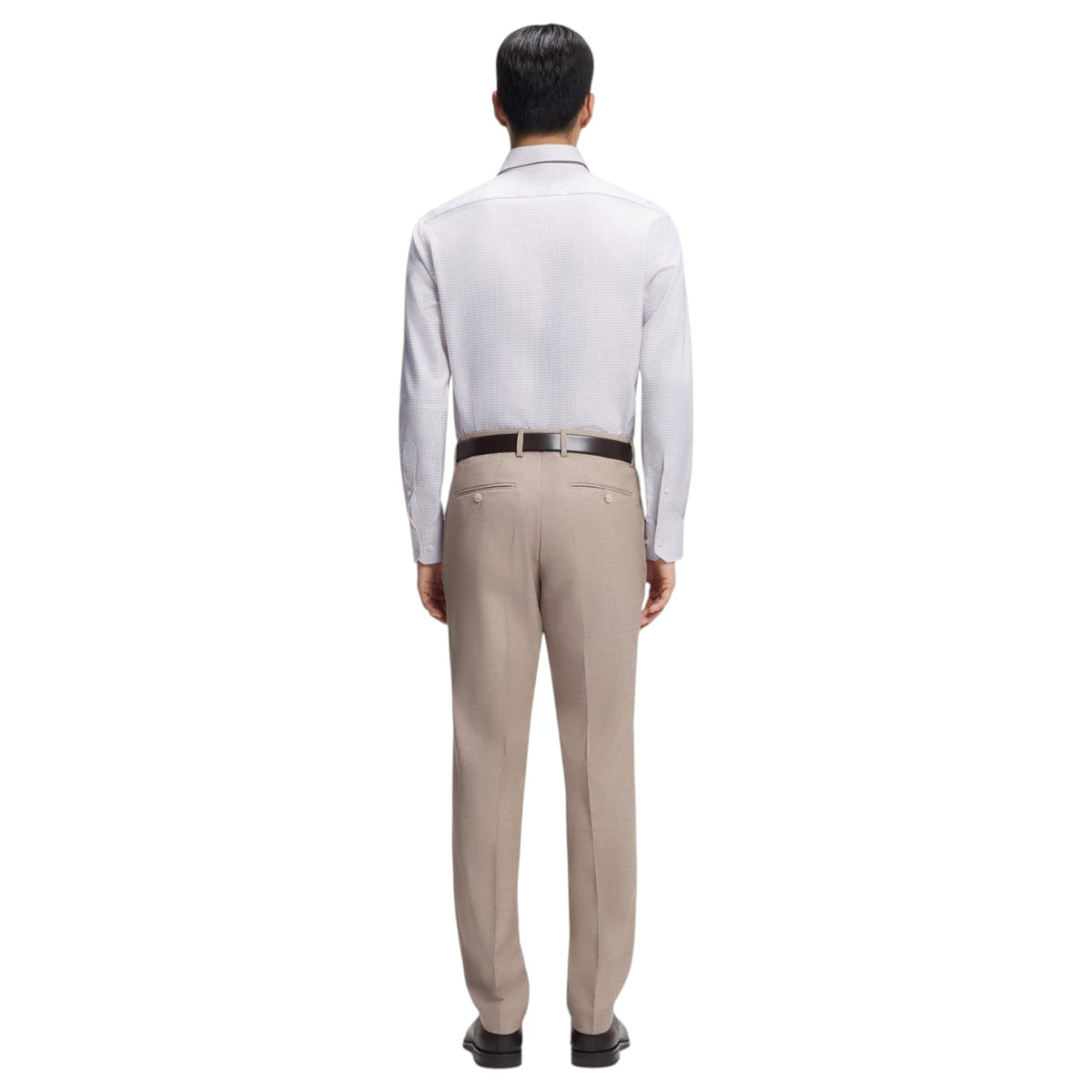 Boss Checked Regular-Fit Shirt in Italian-Made Cotton Twill