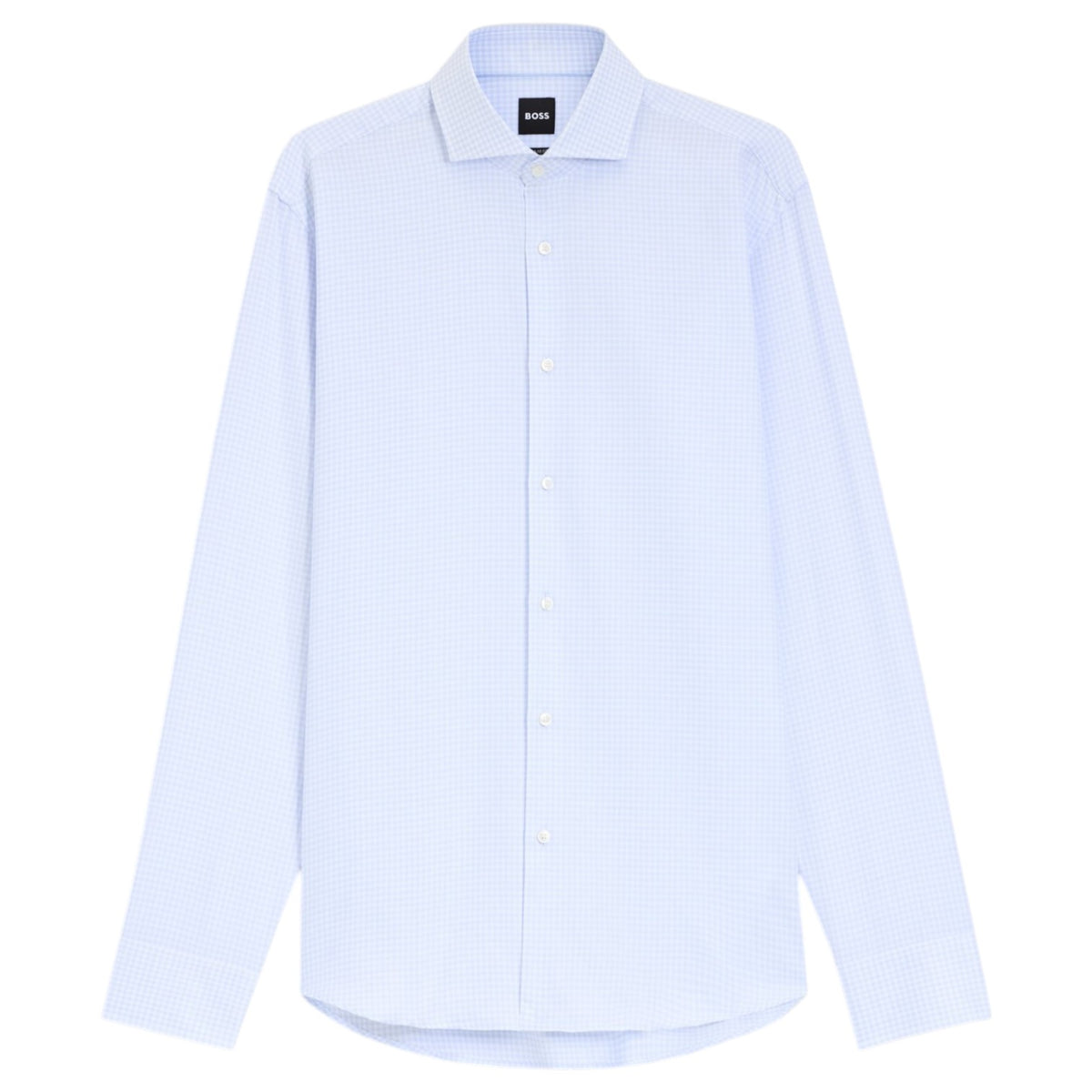 Boss Checked Regular-Fit Shirt in Italian-Made Cotton Twill