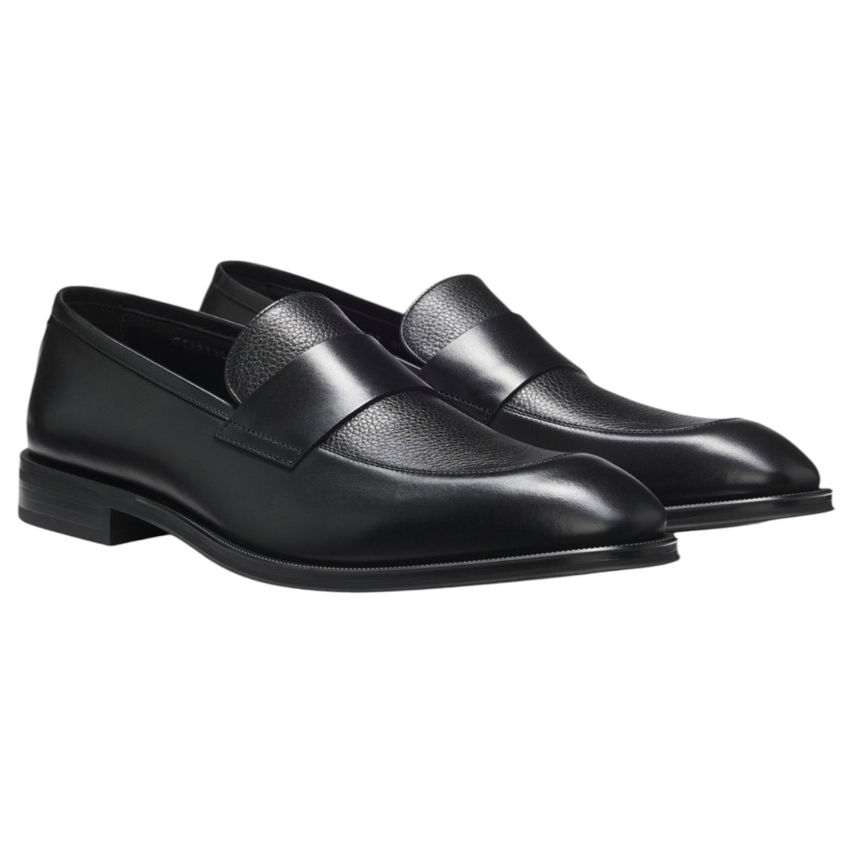 BOSS Leather Loafers With Plain Penny Trim 50560797-001