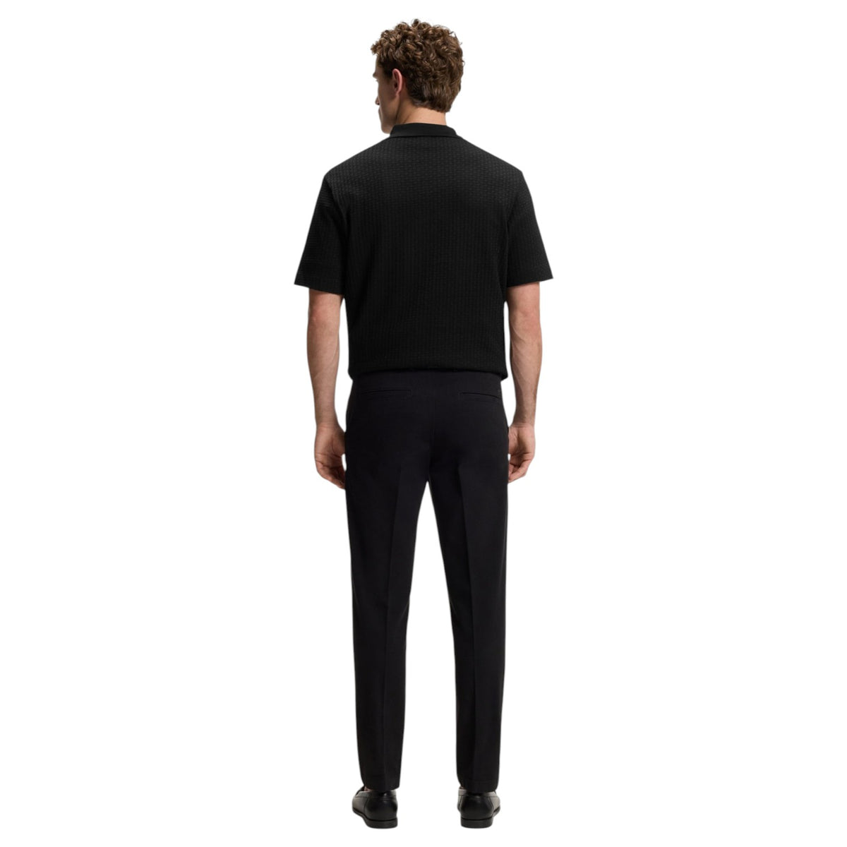 BOSS Jacquard-Pattern Polo Shirt With Johnny Collar 50561203