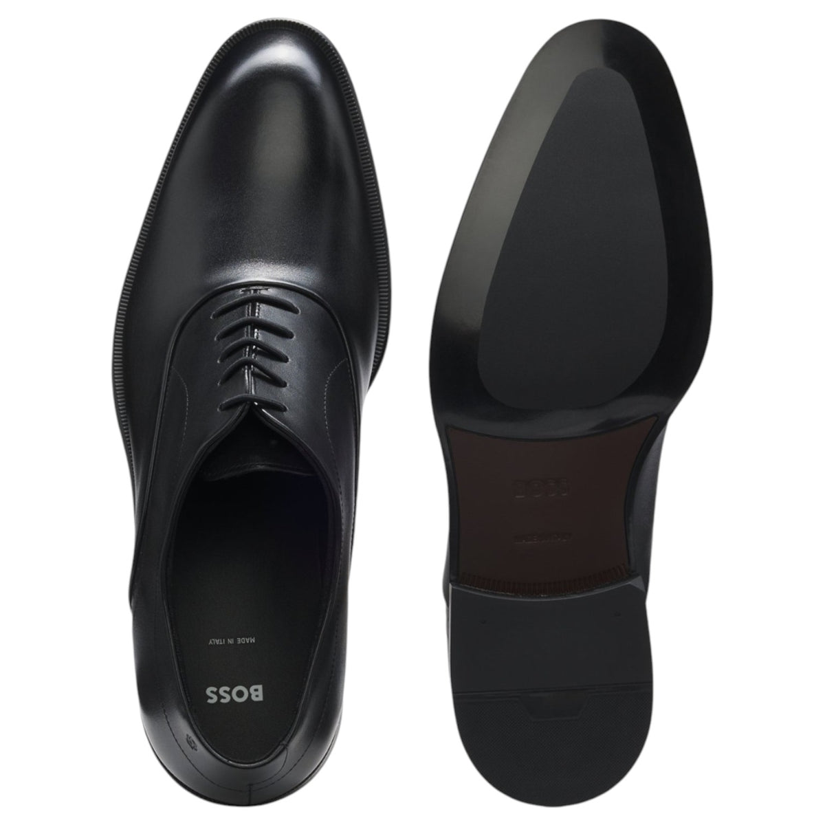 BOSS Men's Derrek Calf Leather Oxford Shoes in Black 50562399-001