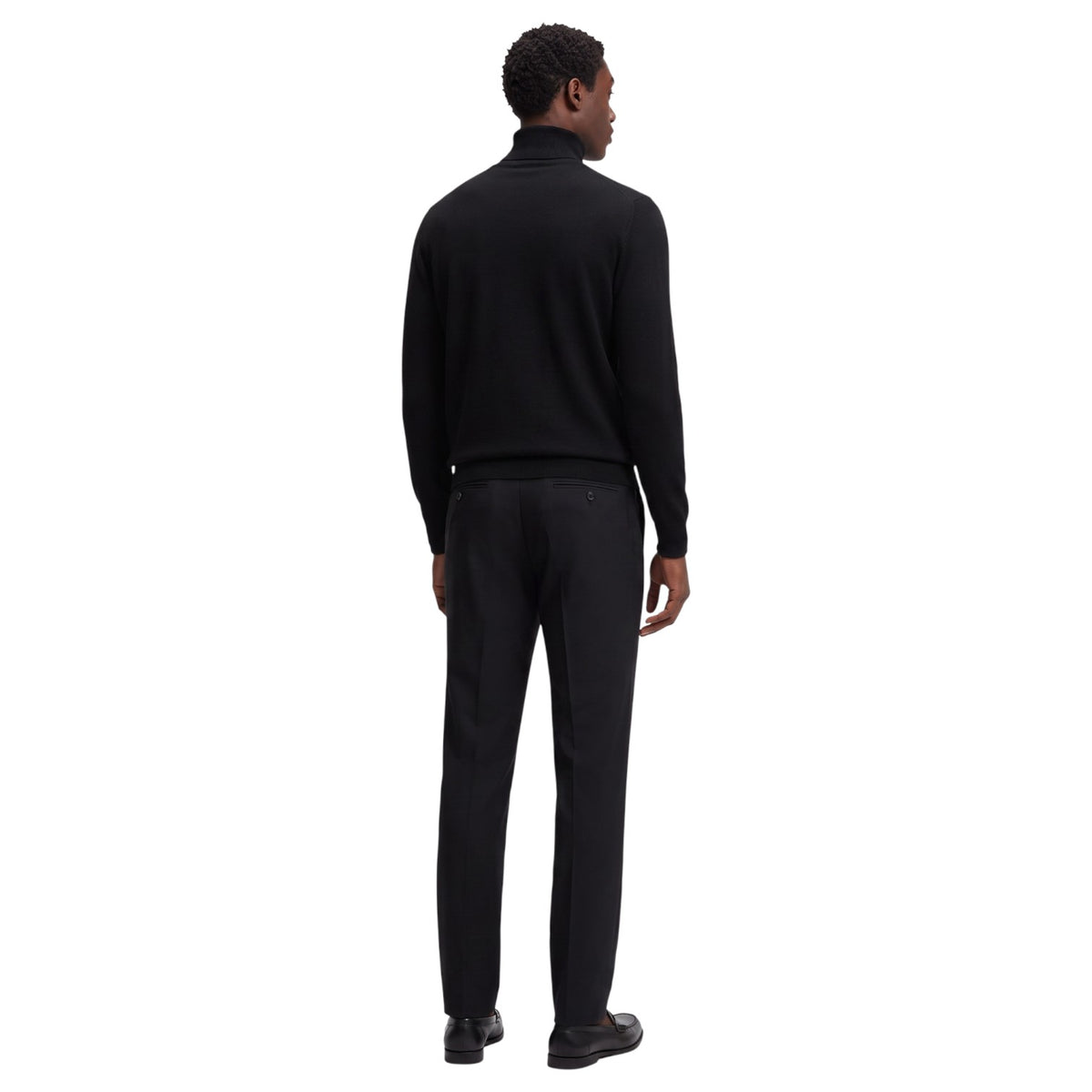 BOSS H-Ebenji Merino Wool Zip-Neck Sweater