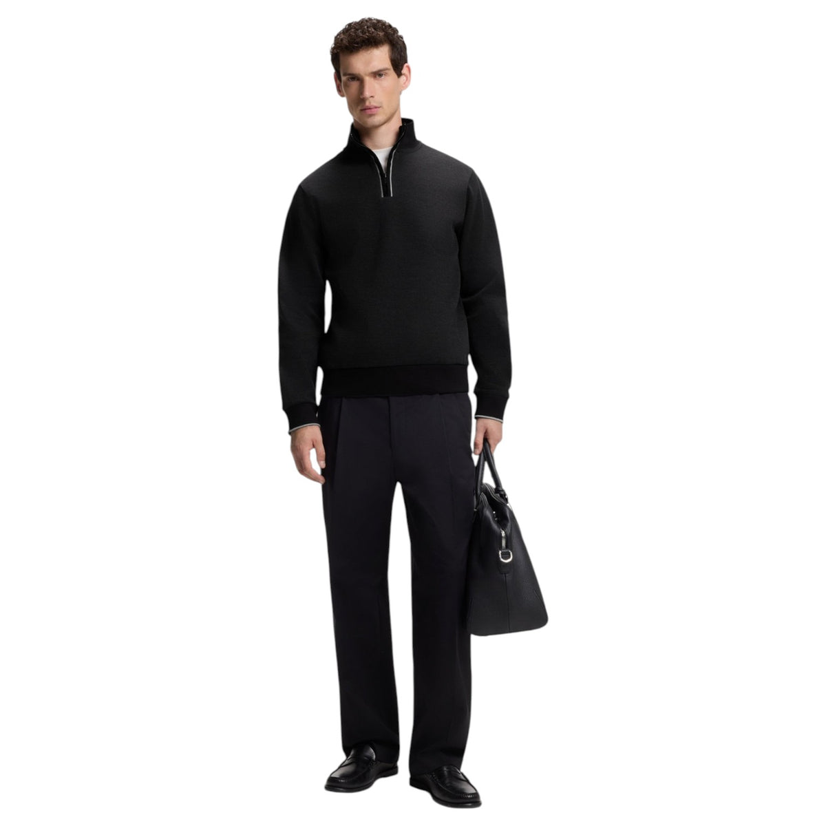 BOSS H-Sidney 80 Funnel-Neck Cotton Sweatshirt