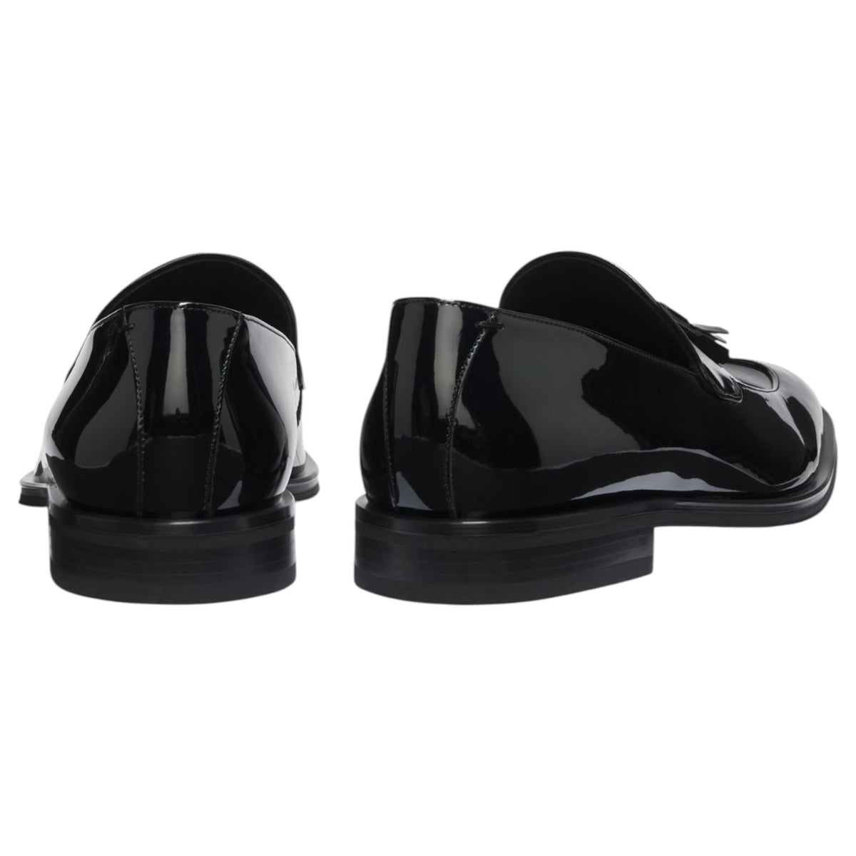 BOSS Men's Derrek Patent Tassel Tuxedo Loafers Black