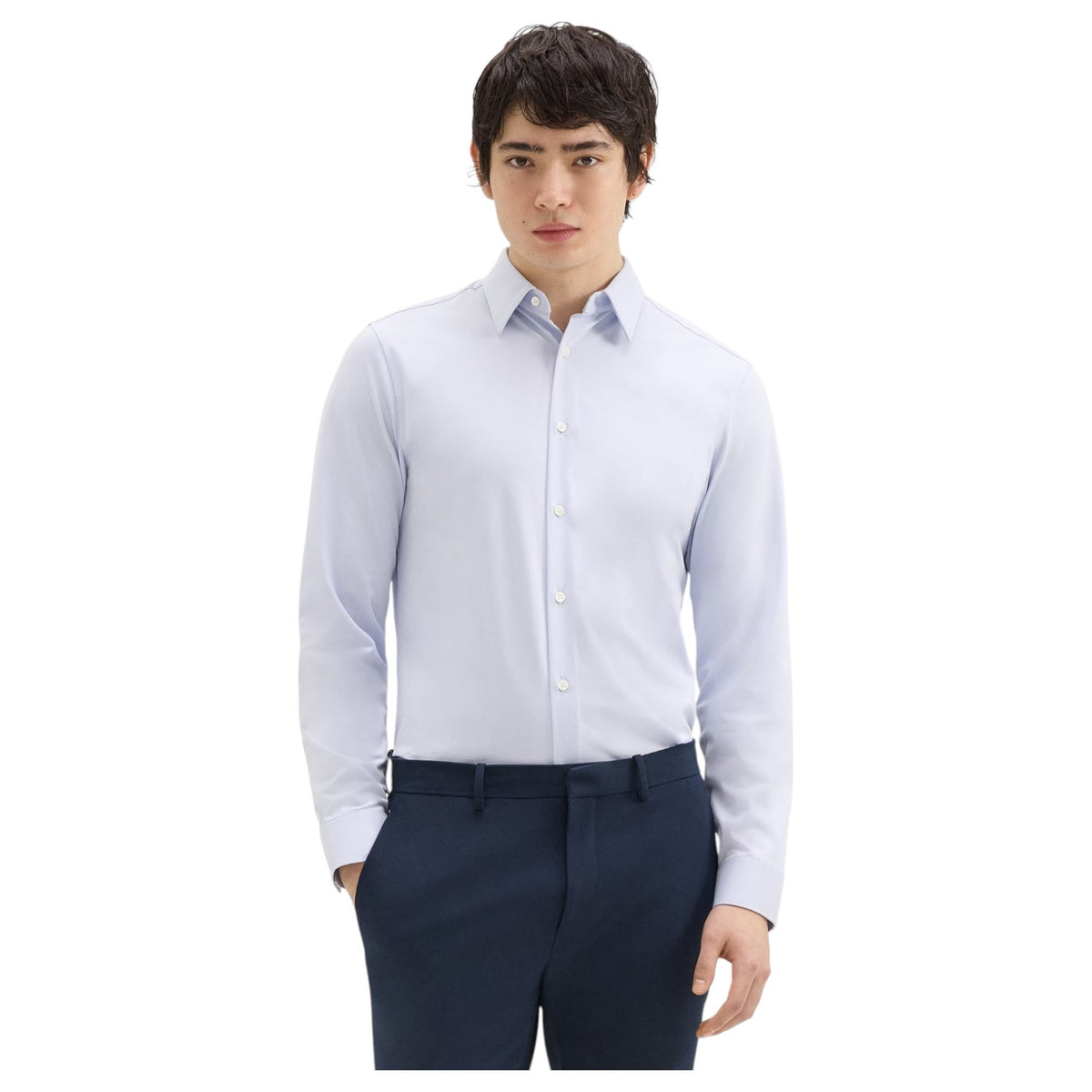 Theory Sylvain Shirt in Structure Knit J0794505 YJY Olympic
