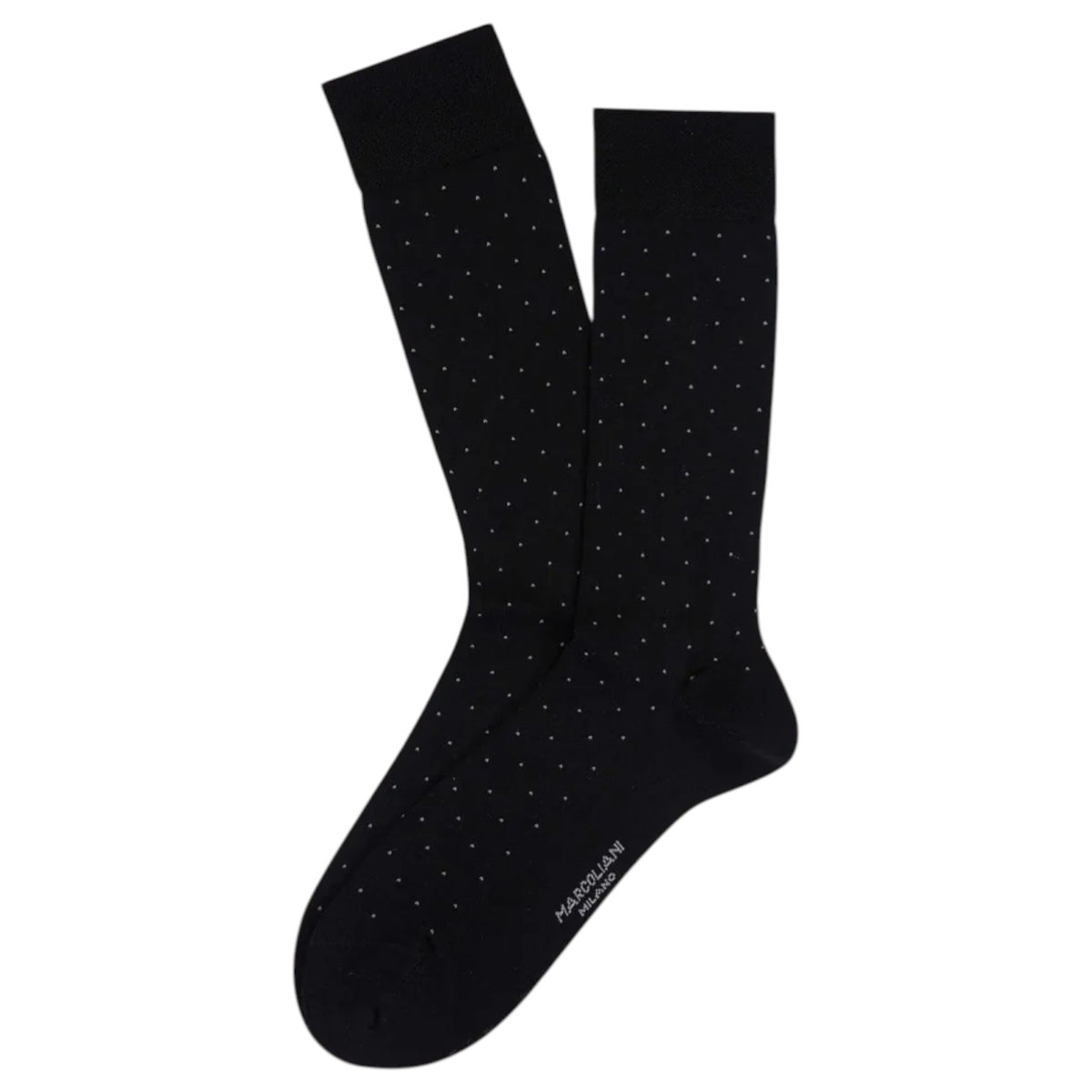 Marcoliani Pin Dot Motif Pima Cotton Mid-Calf Sock - MAR2772T