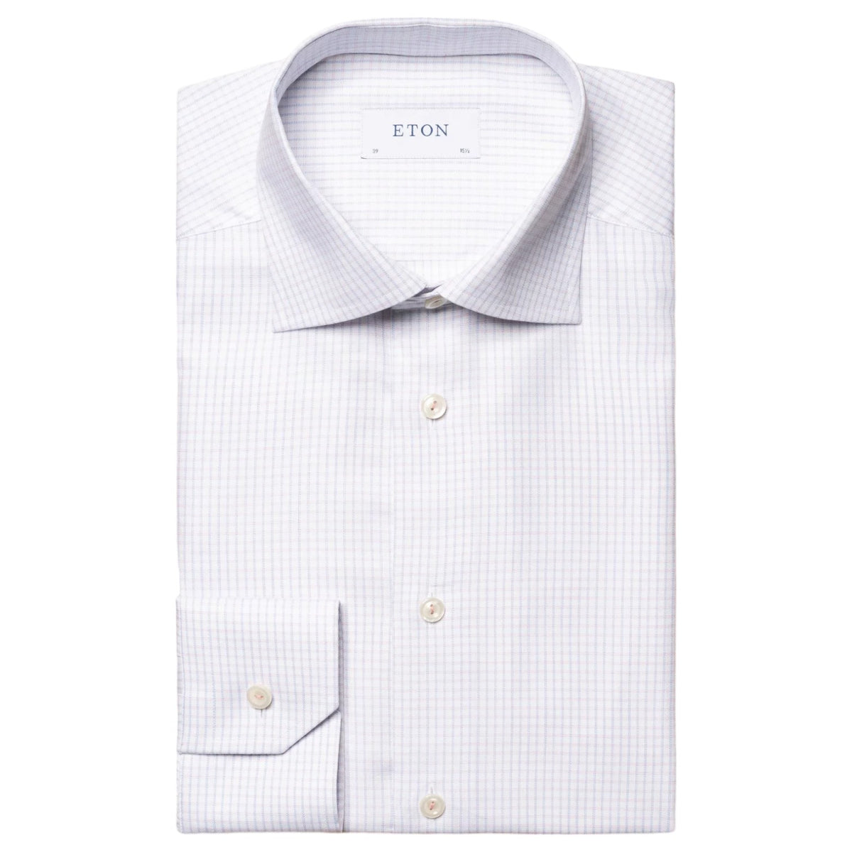 Eton Pink Checked Cotton & TENCEL™ Lyocell Shirt 100011655 71