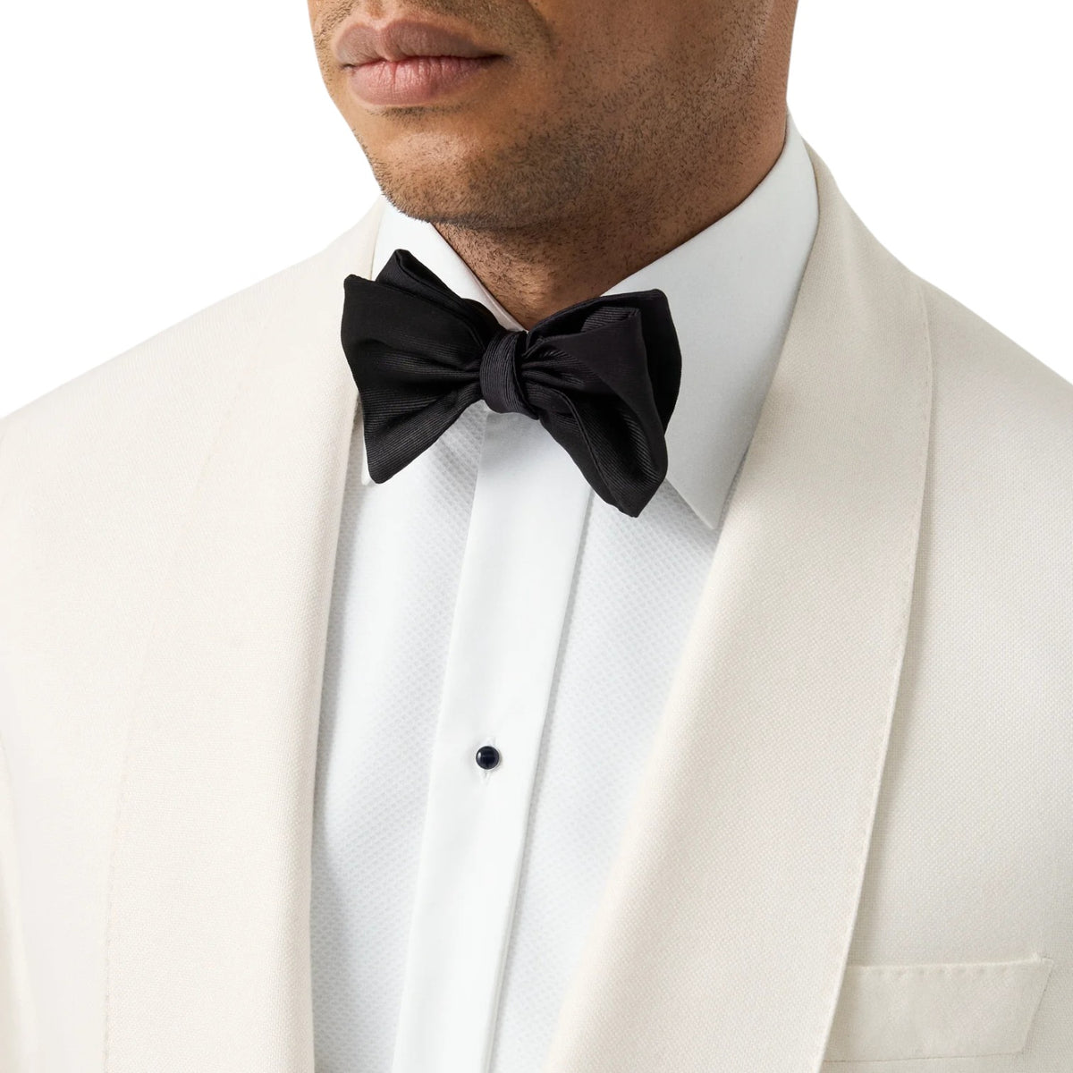 Eton White Piqué Tuxedo Shirt With Studs