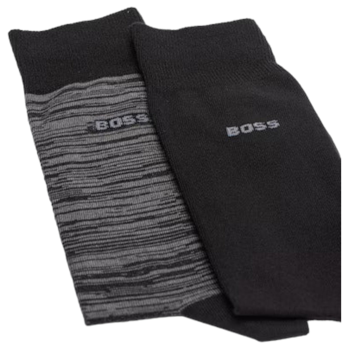 BOSS Two-Pack of Regular Length Socks in a Cotton Blend 50501320 001