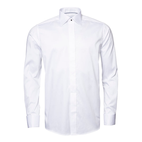 Eton Men's Slim Fit French Cuff White Stretch Twill Shirt 100003186 00