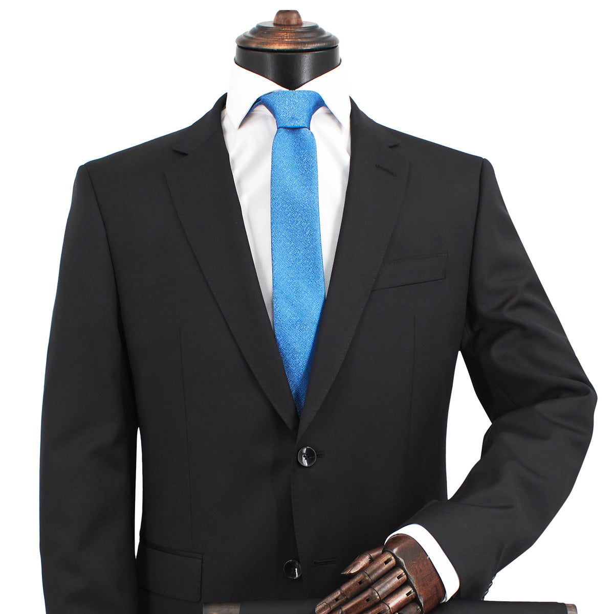 BOSS Men's Slim-Fit 100% Virgin Wool Two-Piece Suit in Black 50479561-001