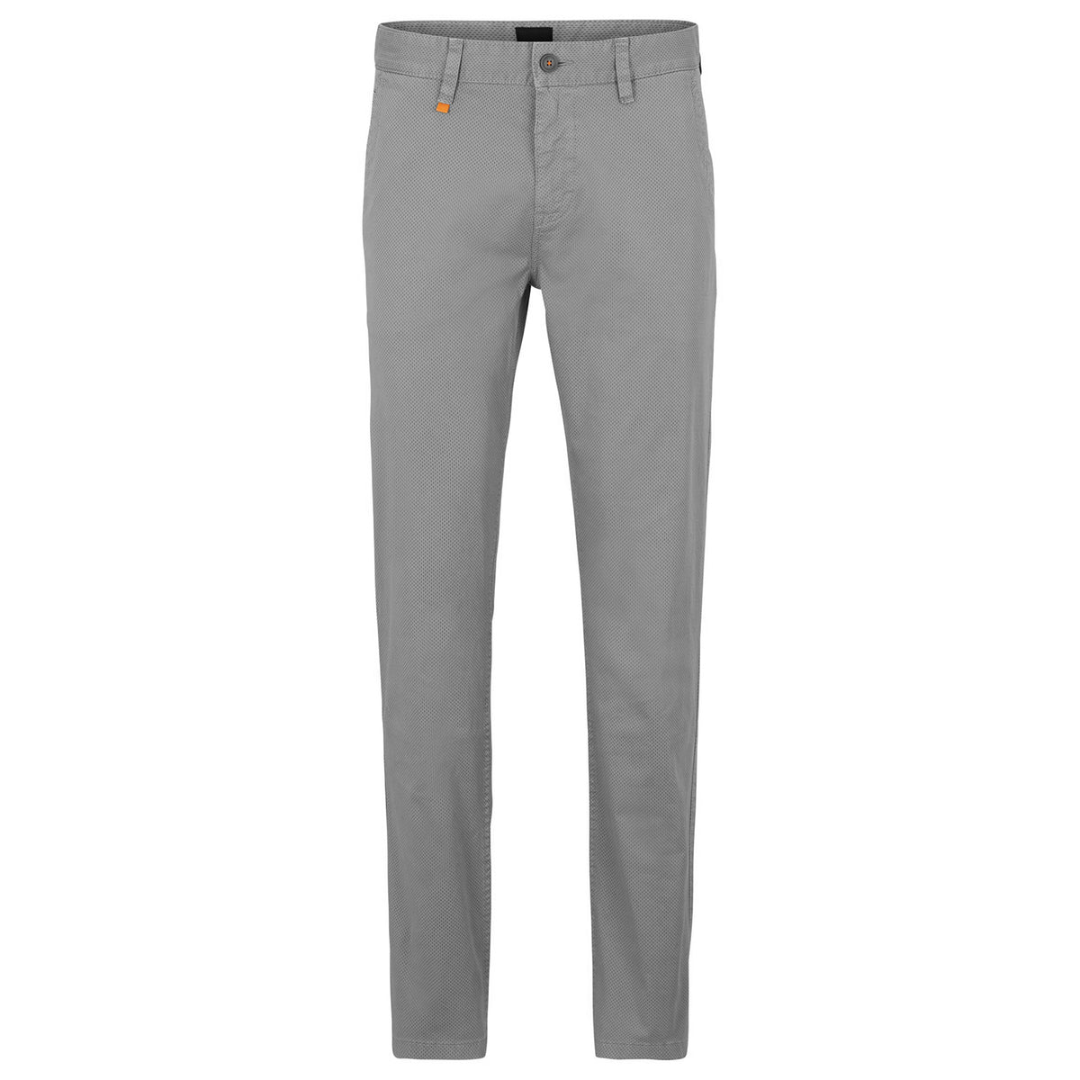 BOSS Men's Slim-Fit Trousers in Printed Stretch-Cotton Twill in Gray 50489107-029