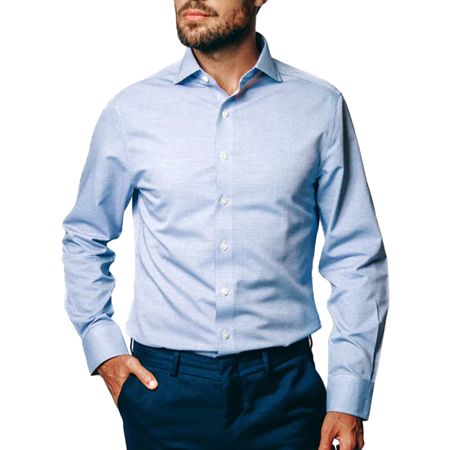 Greenwich Blue Check Button Down Shirt