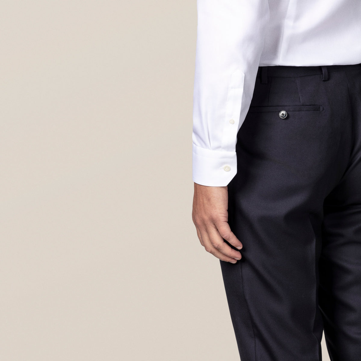 Eton Men's White Textured Twill Shirt
