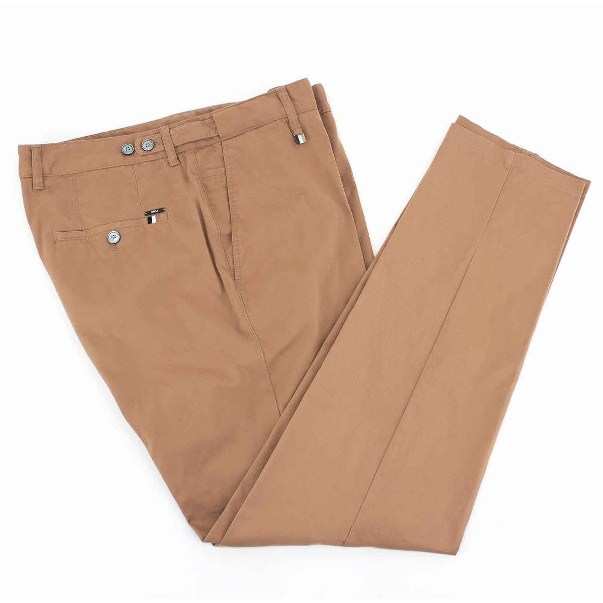BOSS Men's Slim-Fit Chinos in Stretch-Cotton Serge in Tan 50468850-260