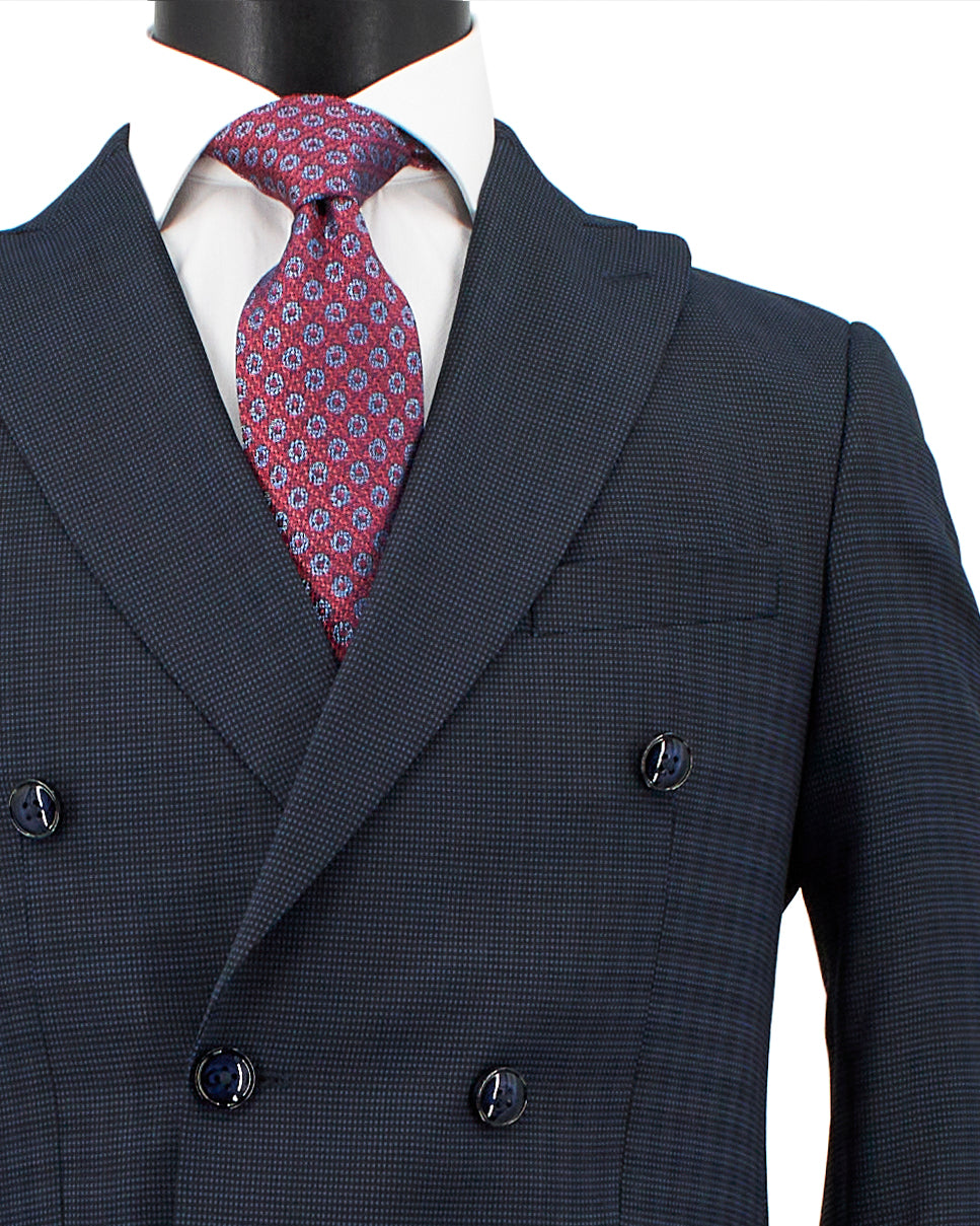 Fabio Paoloni Double-Breasted Suit in Navy