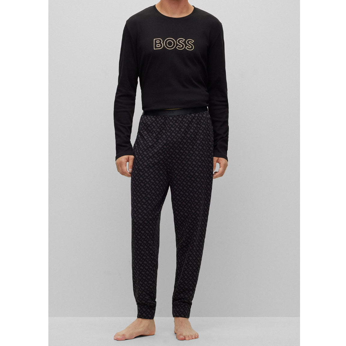 BOSS Men's Organic-Cotton Pajamas with Metallic Details 50485751-002