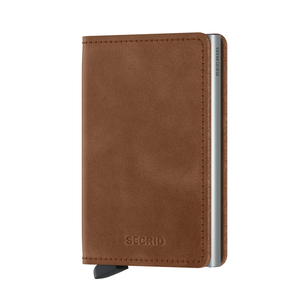 Secrid Slimwallet in Vintage Cognac-Silver