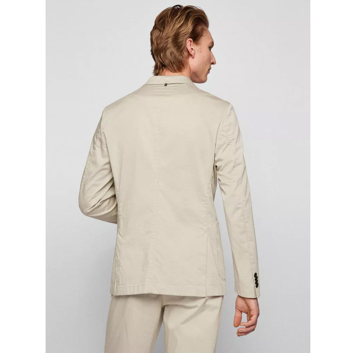 BOSS Men's Slim-Fit Jacket in Performance-Stretch Fabric in Light Beige 50468895-271
