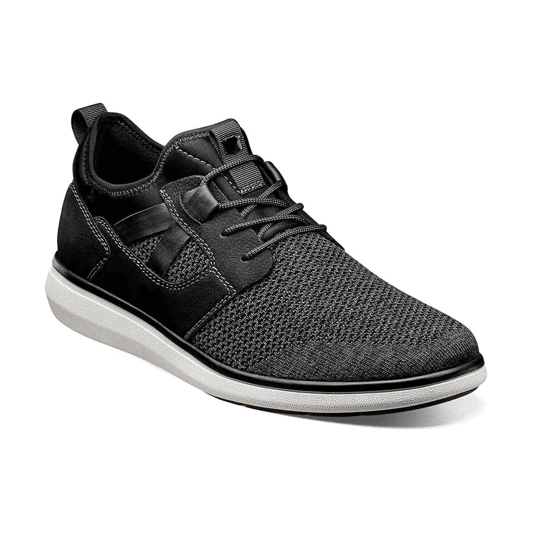 Florsheim Men's Venture Knit Plain Toe Lace Up Sneaker-Black 14315-001