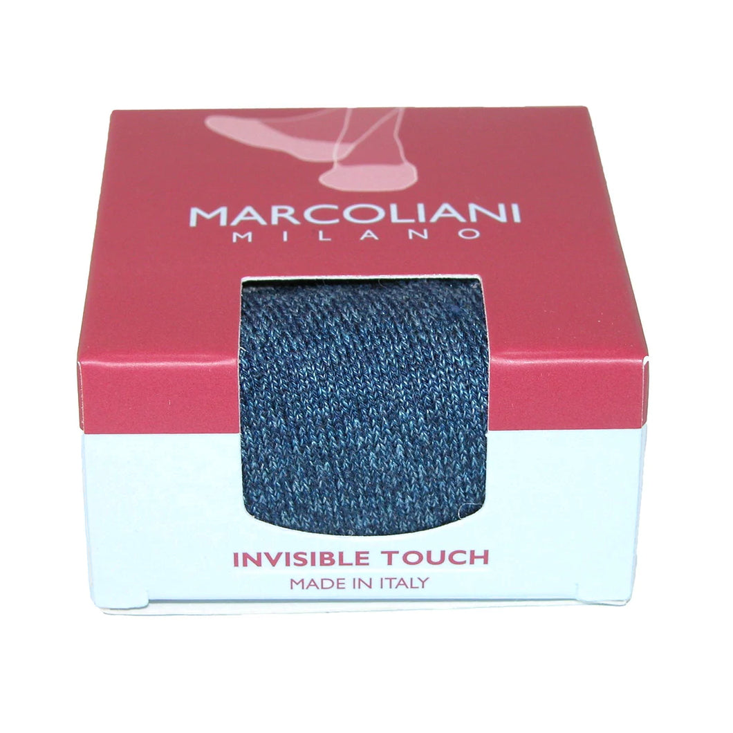 Marcoliani Men's Pima Cotton Solid Invisible Touch Socks - Nautical Marl