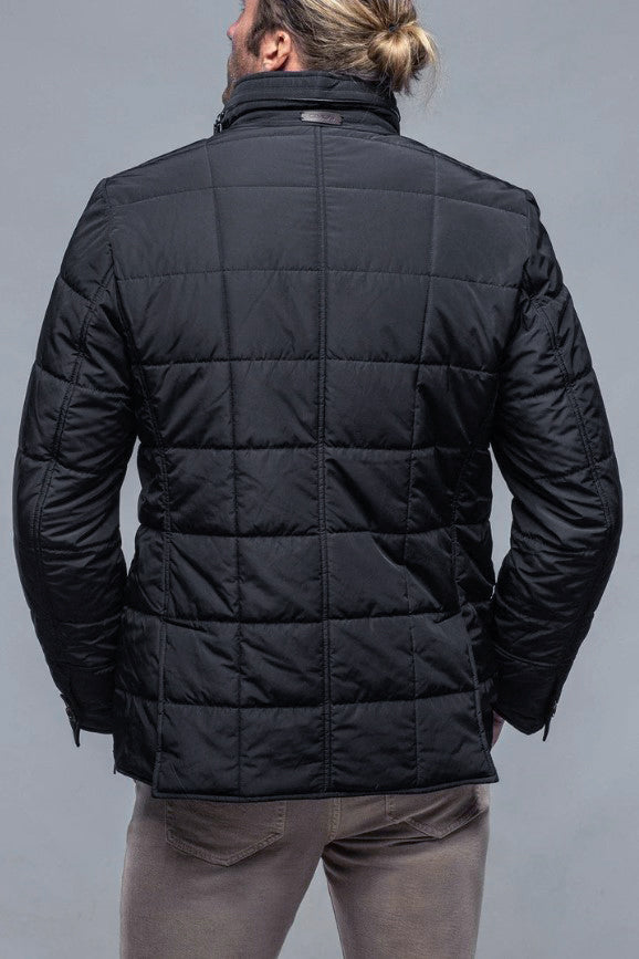 Gimo's Men's Quilted Water Repellent Jacket in Blue