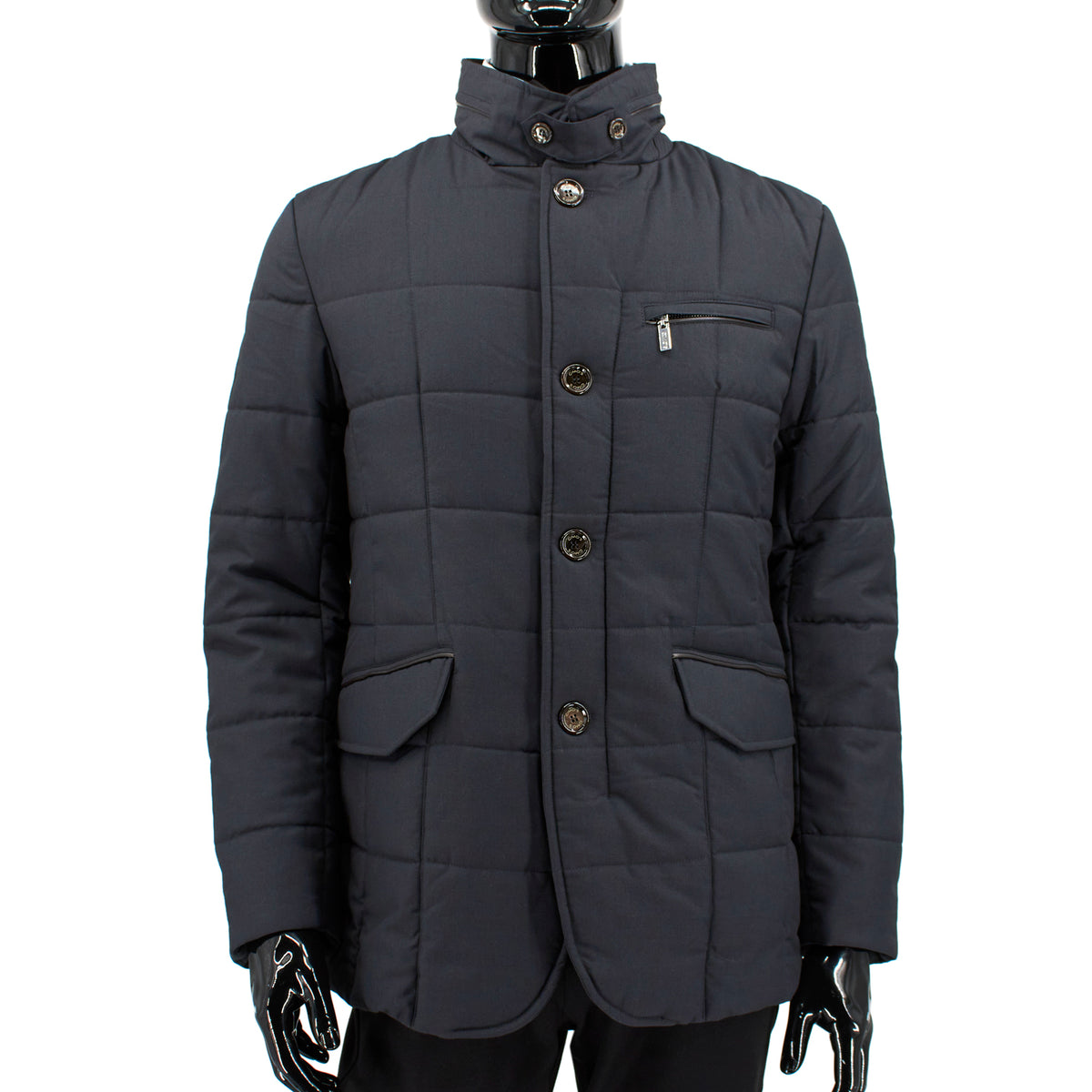 Gimo's Men's Quilted Water Repellent Jacket in Blue
