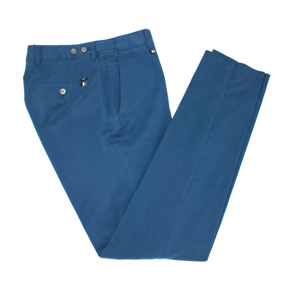 BOSS Men's Slim-Fit Chinos in Stretch-Cotton Serge in Blue 50468850-413