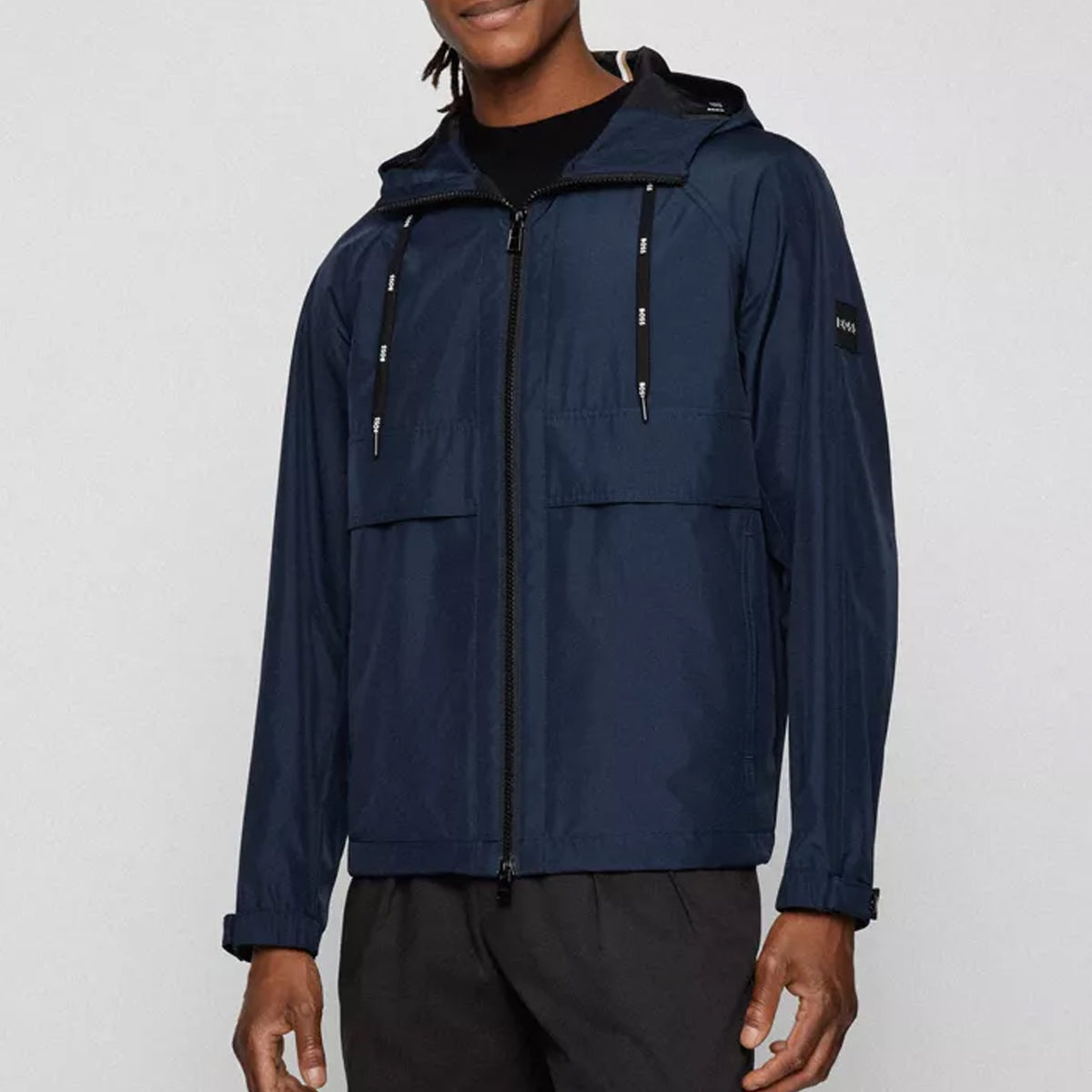 BOSS Men's Water-Repellent Jacket in Three-Layer Softshell Fabric 50469936-404