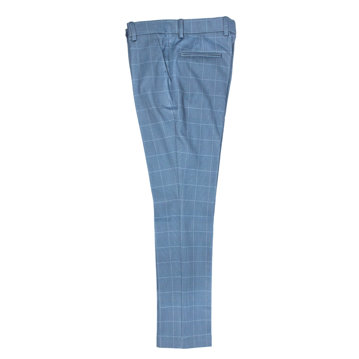 Leo & Zachary Boys' Mid-Blue Windowpane Suit BLZ5422